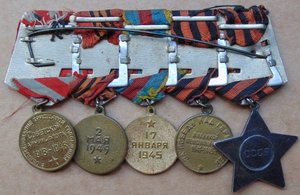 Комплект наград командира орудия + документы.