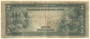 5 $ США 1914 год