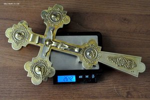 Крест НАПРЕСТОЛЬНЫЙ Серебро 84 проба ВС  264 гр БОЛЬШОЙ