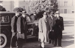 В.Молотов и Громыко у дворца Наций (Женева). Октябрь 1955 г.
