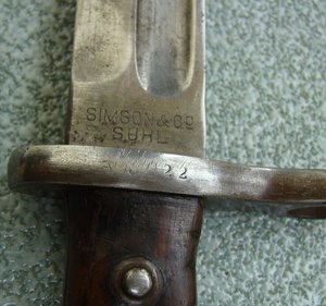 Штык испанский 1893 г. к витовке сист. Маузера обр. 1893 г.