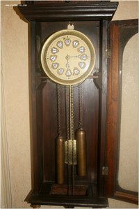 Часы настенные старинные большие 116 см цифры эмаль