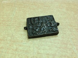 Икона медная древняя с двумя ушками