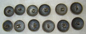 Комплект пуговиц на морской бушлат.