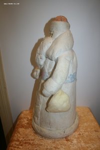 Дед Мороз папье маше вата 46,5 см СССР