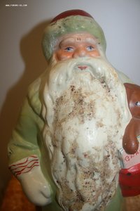 Дед Мороз папье маше ручная роспись 42,5 см