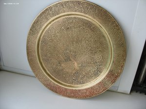 Настенное блюдо.Павлин