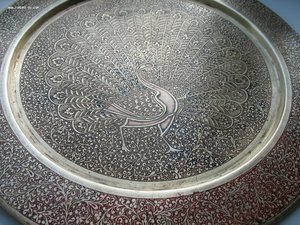 Настенное блюдо.Павлин