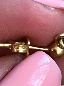 Сережки крестики 750 бренд руинчики и бриллиантик