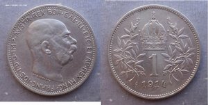1 крона 1914 г. 10 шиллингов 1959 г. 2 марки 1939 г. Серебро