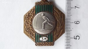 Знак спортивный Первенства БССР 1953
