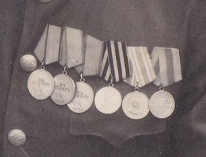 Трое боевых друзей. Невский,КЗ, 3 Отваги. 1940-е гг.