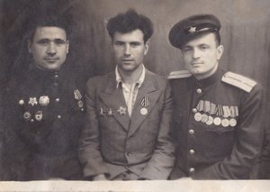 Трое боевых друзей. Невский,КЗ, 3 Отваги. 1940-е гг.