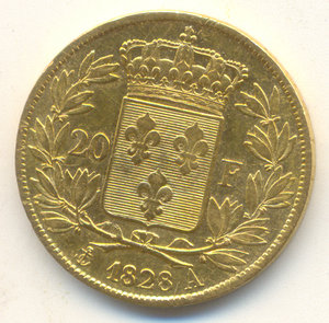 20 франков Карл Х 1828 год.