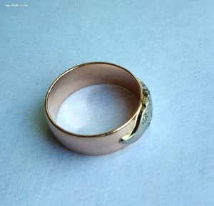 Кольцо с бриллиантами, золото 585, вес 8 гр