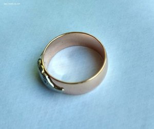 Кольцо с бриллиантами, золото 585, вес 8 гр