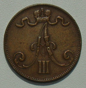 5 пенни 1889г. Сохран.