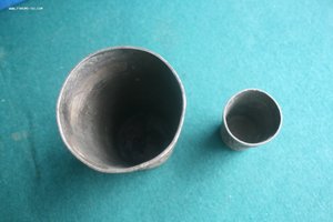 Стакан и стопка оловянные виды Санкт Петербурга Казанский со
