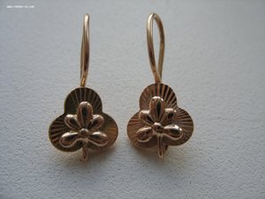 Серьги из СССР Цветы