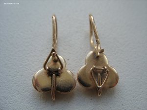 Серьги из СССР Цветы