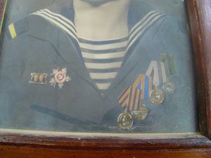 Моряк гвардеец.Цветное фото