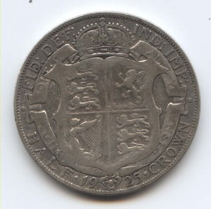 Полкроны 1925 год. RR