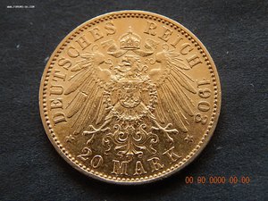 20 марок 1903 г. - А - Пруссия .