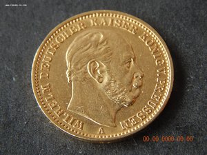 20 марок 1872 г. - А - Пруссия .