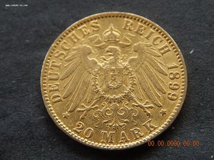 20 марок 1899 г. - J - Гамбург.