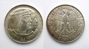 Польша. 100 зл. 1966г. Тысячелетие ПОЛЬШИ. ПРОБНАЯ.#2