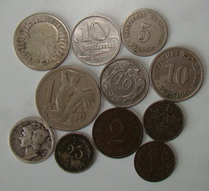 Монеты старые.(иностранщина).