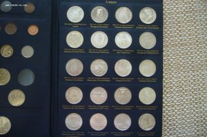 Альбом монеты ФРГ - 5+10 марок и прочее