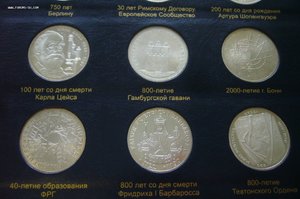 Альбом монеты ФРГ - 5+10 марок и прочее