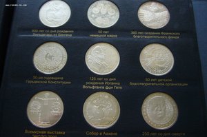 Альбом монеты ФРГ - 5+10 марок и прочее