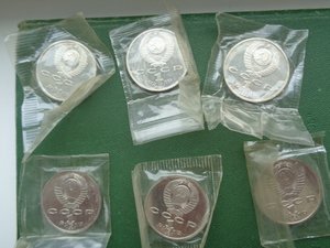 Комплект монет олимпиада в Барселоне 1992г в упаковках.