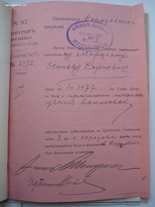 Уголовное дело 1913 года. МЮ, прокуратура