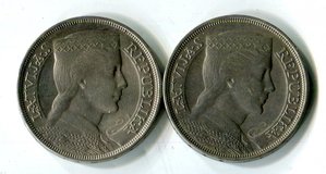 Латвия.5 лат.1931.1932