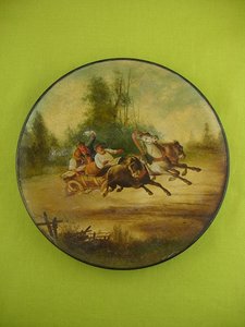 Декоративная тарелка  В.О. Вишнякова, середина 19 века.