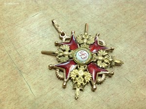 Орден Св. Станислава 3 степени с мечами Золото