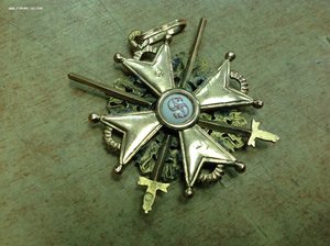 Орден Св. Станислава 3 степени с мечами Золото