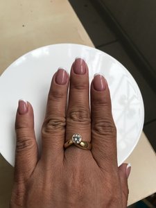 Кольцо с бриллиантом 0.82 карата