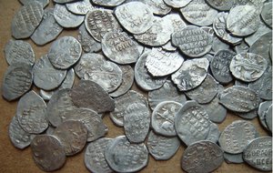 Чешуя 216 серебряных копеек периода 3-х царей Сохран XF-AU