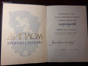 Комплект грамот ЗМС Крестьянников Парашютный спорт