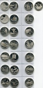 25 центов США серебро