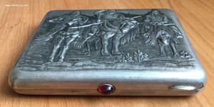 Портсигар «Богатыри», МЮФ, от дважды Героя Советского Союза.