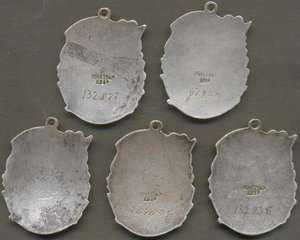 Мат. Славы 3 ст. ранние, без колодок. 5 шт.