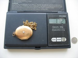 Женская подвеска+цепь.Золото 56