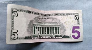 5 долларов серия"ML" ПОДСКАЖИТЕ