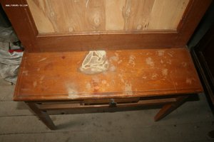 Зеркало напольное со столиком СССР дерево шпон