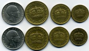 Югославия 1938г Подборка из 4 монет